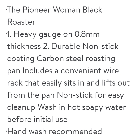 ❤️ New Pioneer Woman Timeless Non-Stick Roaster with Wire Rack - Picture 8 of 10